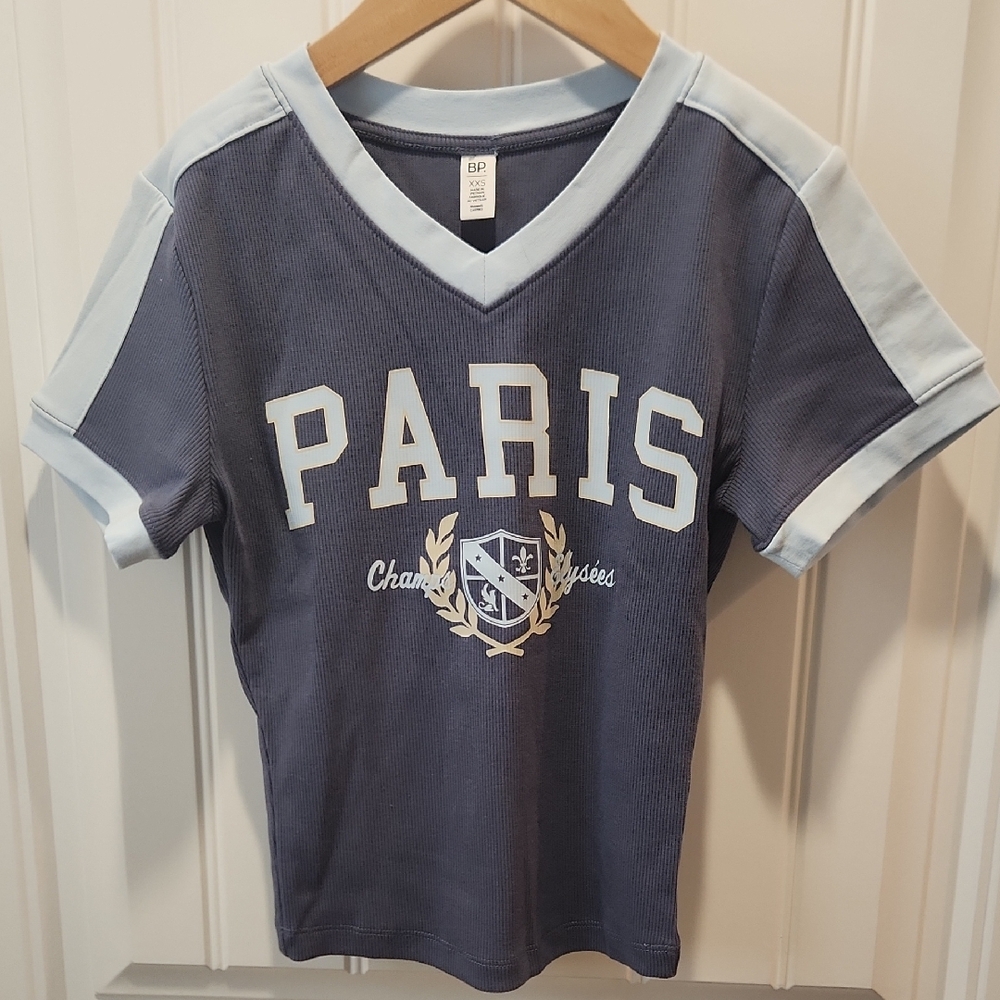 Kids Blue Paris Graphic Tee